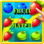 match 3 fruits android application logo